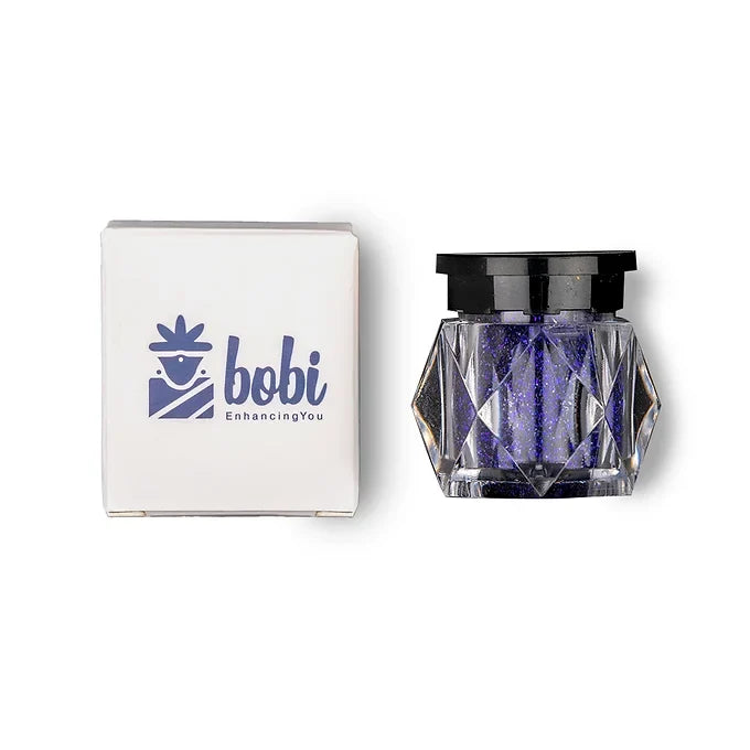 BOBI Holographic Loose Glitter Eyeshadow For Eye Makeup | Highly Pigmented With Radiant Shimmer Finish, Non-Transfer, Long Wearing Eyeshadow - Blue (10gm)