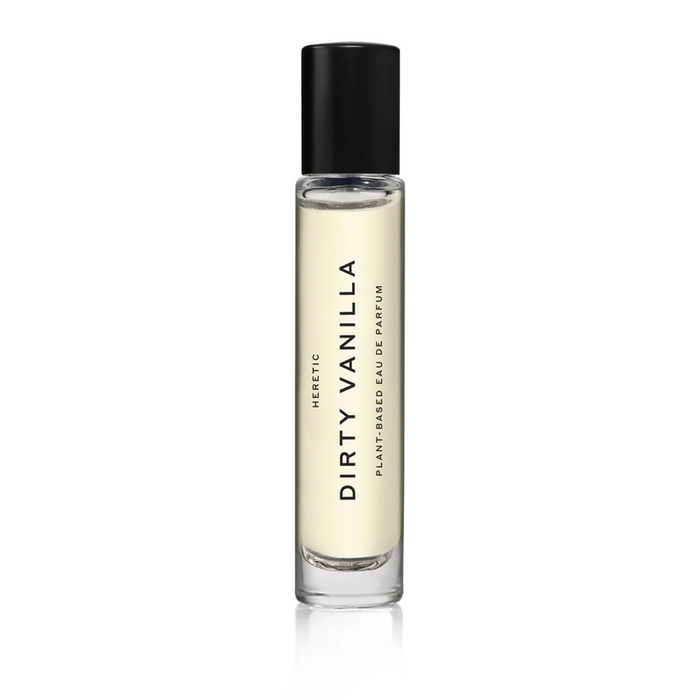 Clear roll-on with black cap of HERETIC perfume in the fragrance "Dirty Vanilla"
