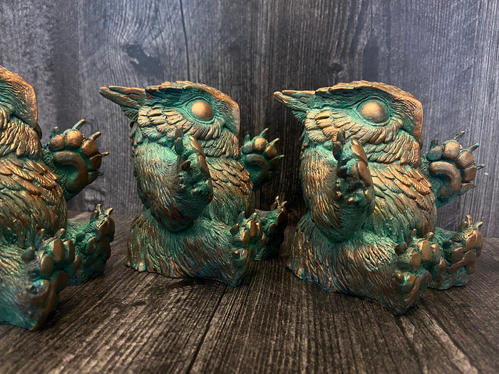 FAT BOTTOMED BABY OWLBEAR - COPPER PATINA