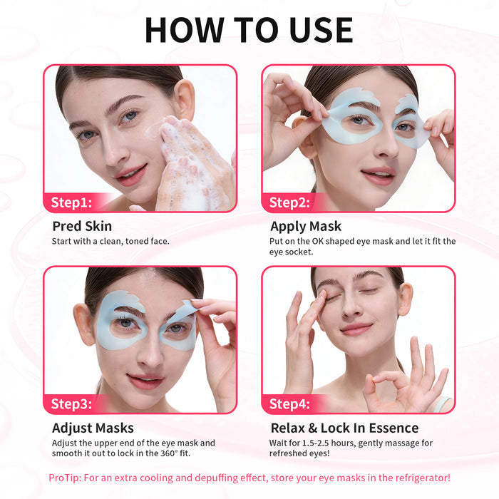 Mystic White Ok Eye Mask 6 Pairs
