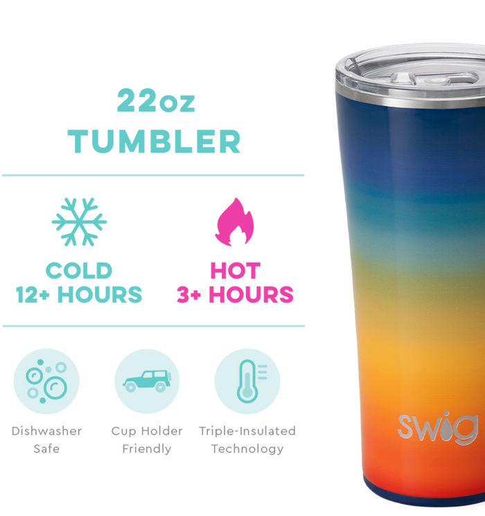 Retro Rainbow Tumbler (22oz)