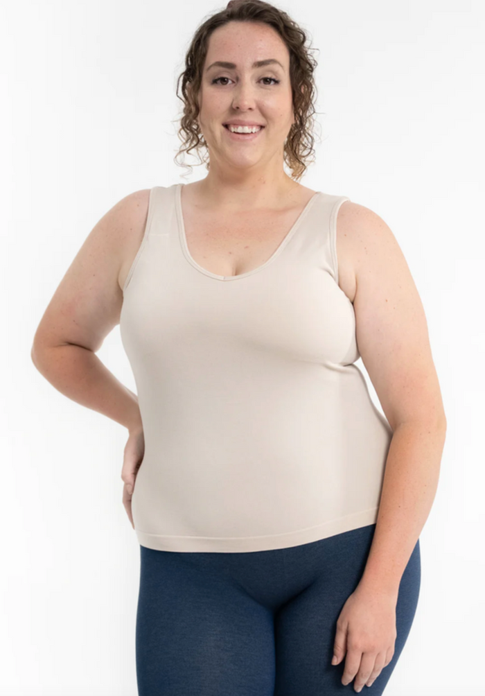Sand Shell Built In Bra Tank
