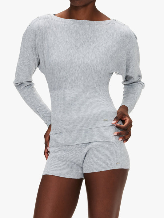 Adanola Knit Boat Neck Top