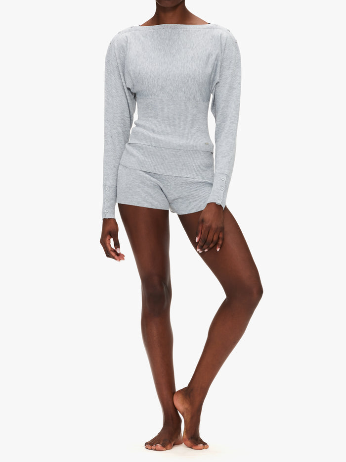 Adanola Knit Boat Neck Top