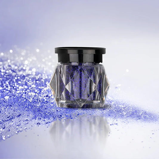 BOBI Holographic Loose Glitter Eyeshadow For Eye Makeup | Highly Pigmented With Radiant Shimmer Finish, Non-Transfer, Long Wearing Eyeshadow - Blue (10gm)