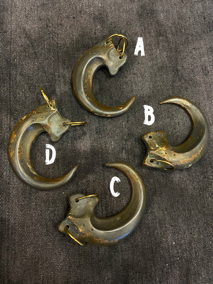 COLD CAST IRON CLAW PENDANT