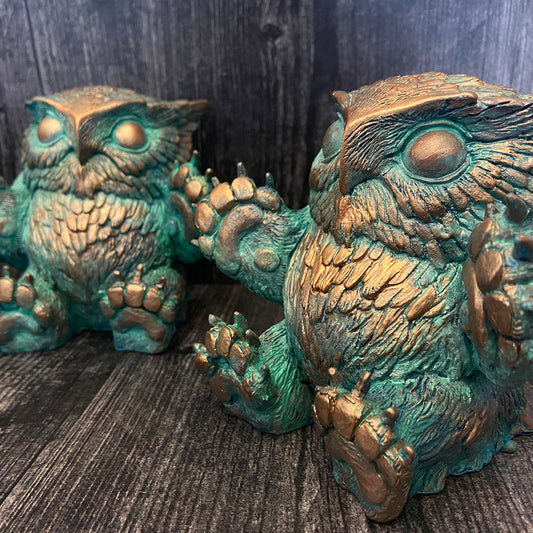 FAT BOTTOMED BABY OWLBEAR - COPPER PATINA
