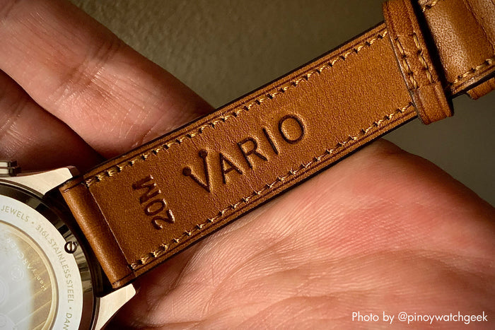 vario zermatt lined leather watch strap