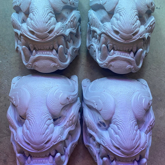 ORNATE PANTHER CAST URETHANE BLANK MASK