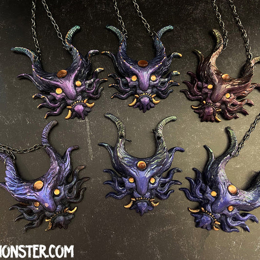 PANOPTES PENDANT- DARK PURPLES ( PLUS ONE REFLECTIVE)
