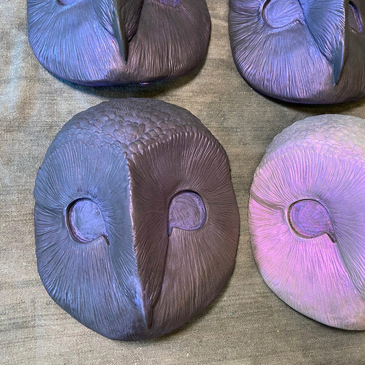 PURPLE METALLIC OWL MASK BLANK
