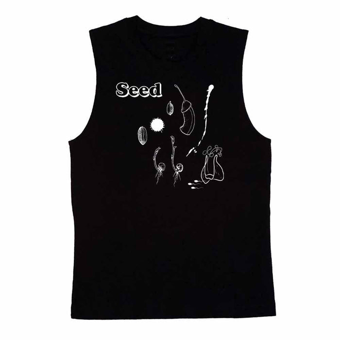 Seed sleeveless T-shirt collaboration with Lord Tattoo black