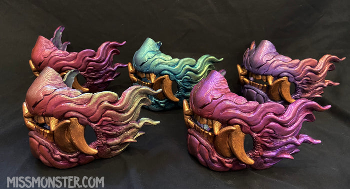 SNARL HALF MASK- PAINTED