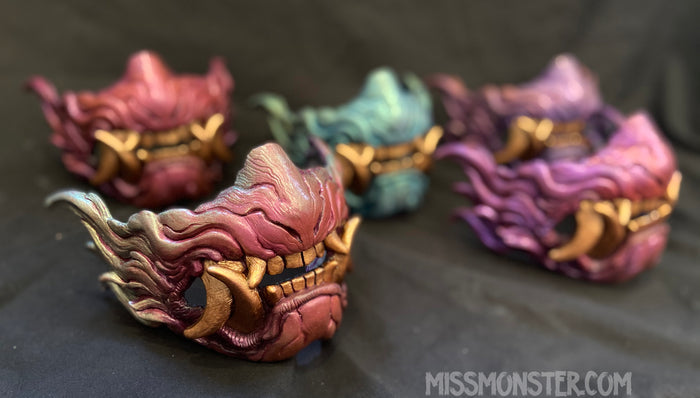 SNARL HALF MASK- PAINTED