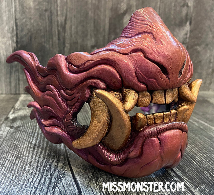 SNARL HALF MASK- PAINTED