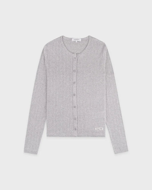 Sporty & Rich Signature Logo Pointelle Cardigan